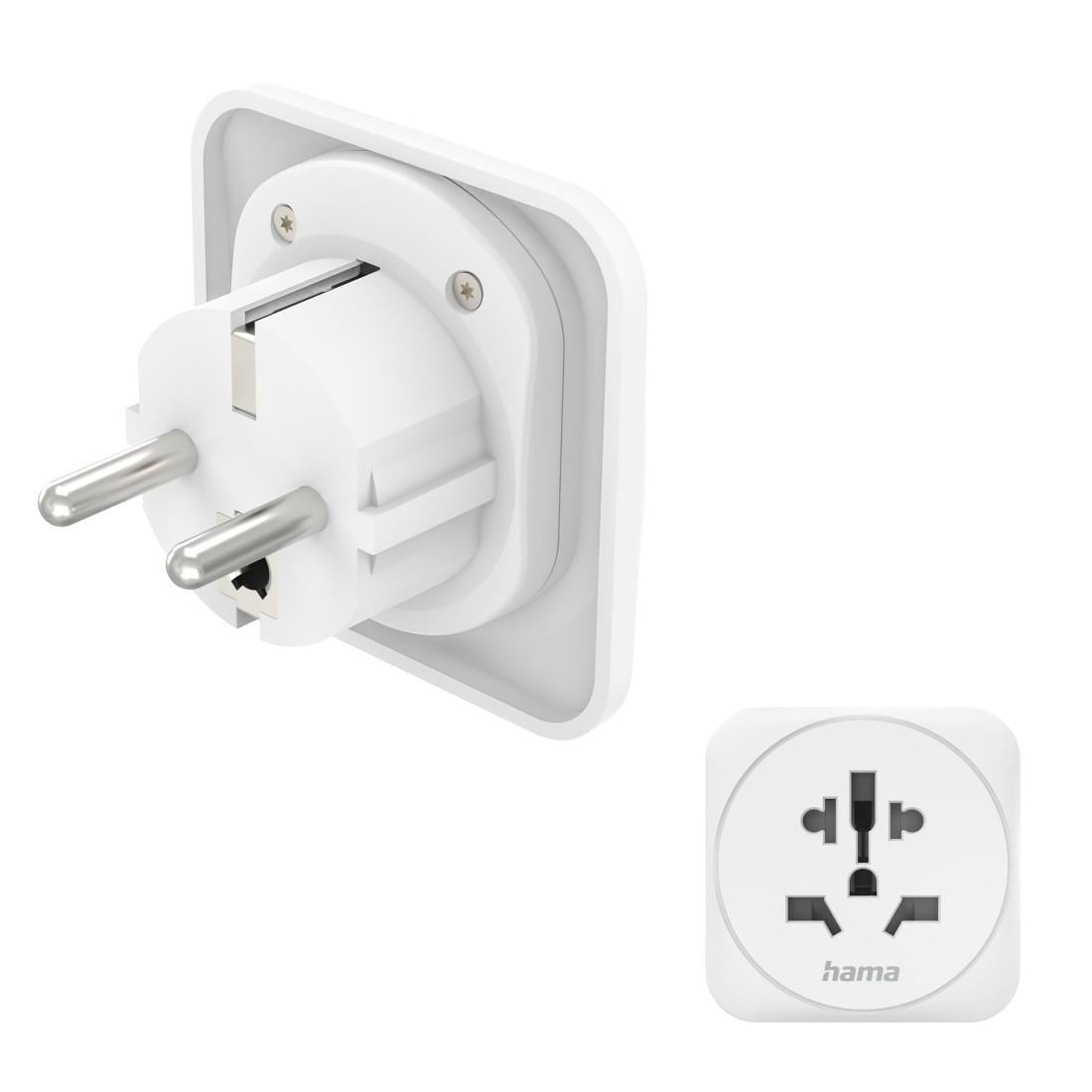 Reiseadapter Reiseadapter Typ E und F, 3-polig, universal, Welt nach Europa, Weiß (00223462)