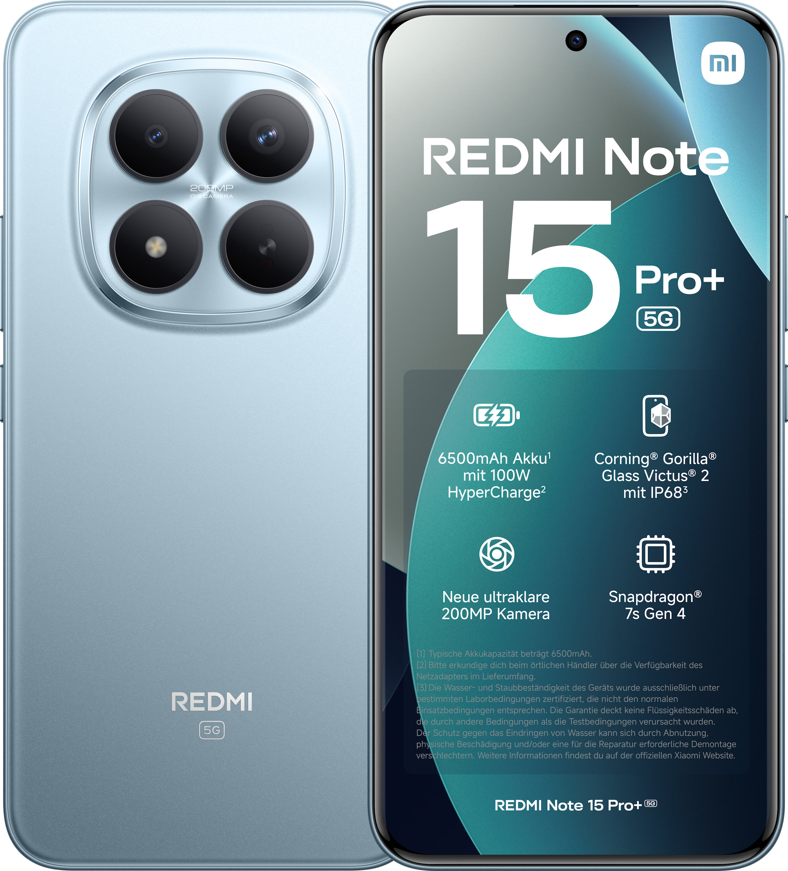 Redmi Note 15 Pro+ 5G 8GB + 256GB Glacier Blue Smartphone