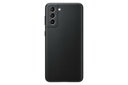 EF-VG996 Leather Cover für Galaxy S21+, Black Handyhülle