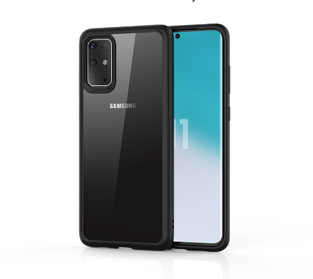 Premium Hybrid Case für Samsung Galaxy S20+ schwarz/transparent Handyhülle