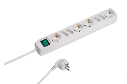 8-fach Steckdosenleiste, schaltbar weiß (62328)