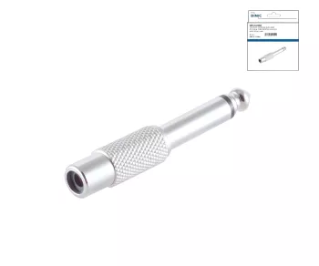 Audioadapter - 6,3mm Monoklinke auf Cinchbuchse - Metallgehäuse