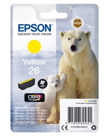 Tintenpatrone C13T26114012 Photo Yellow Eisbär