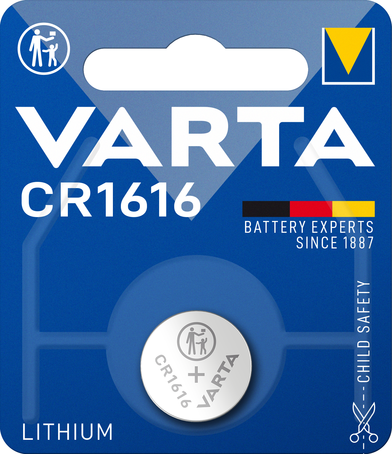 LITHIUM Coin CR1616, 1er Blister Batterie