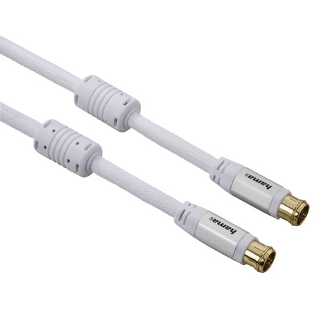 SAT-Anschluss-Kabel, Quick-F-Stecker - Quick-F-Stecker, Gewebe, 2 m, 95 dB (56582)