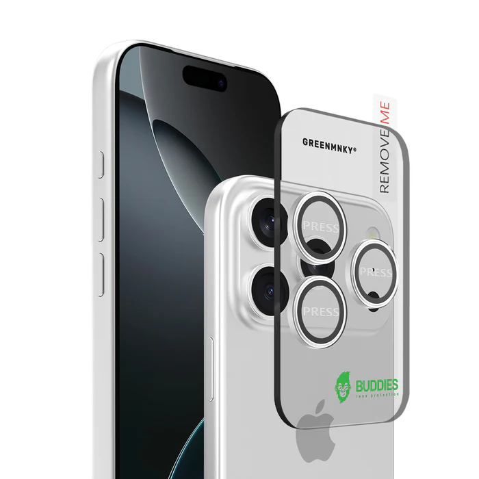 Kameraschutz für iPhone 17 Pro | BUDDIES (Silver) Schutzglas
