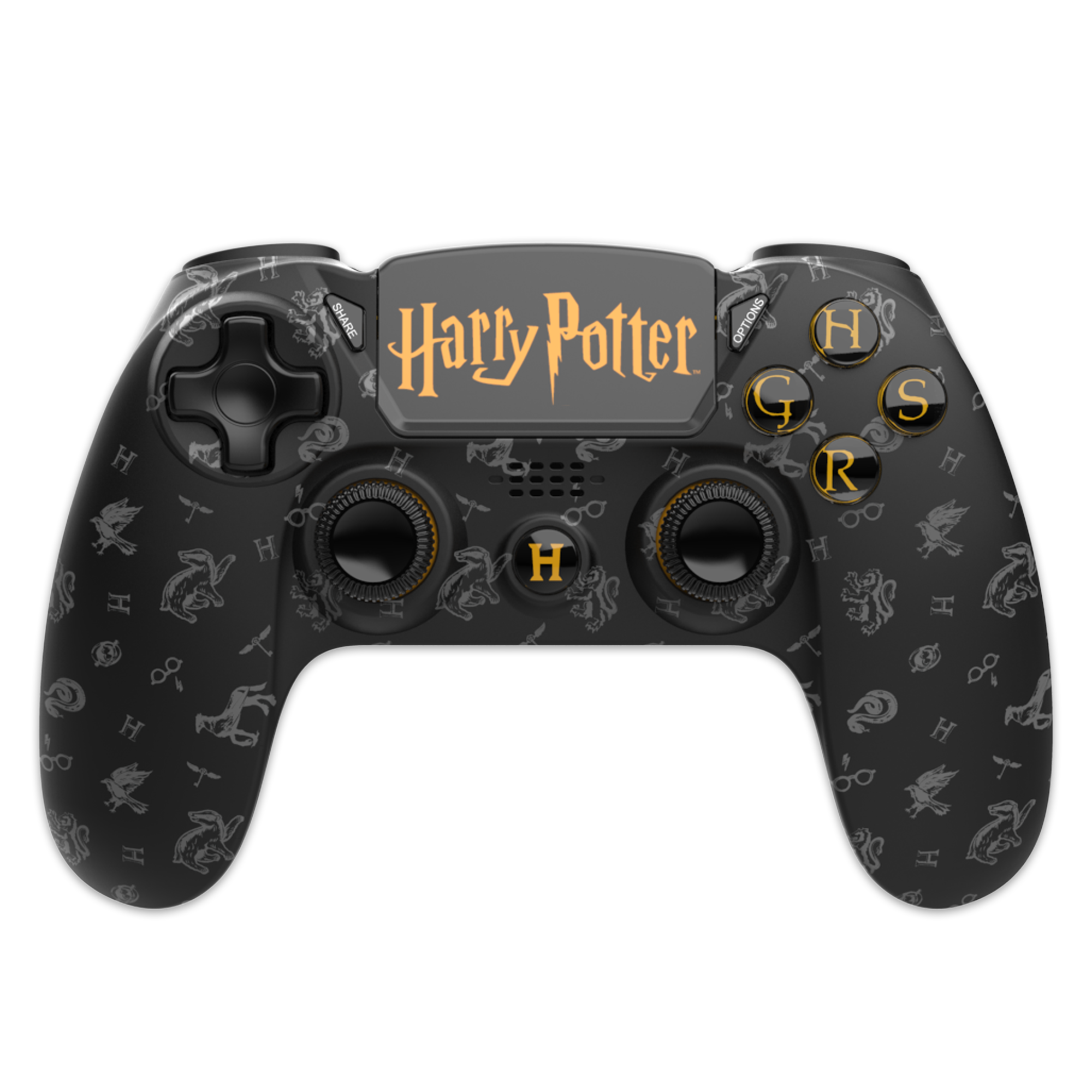 Wireless PS4 Controller, Harry Potter, Schwarz