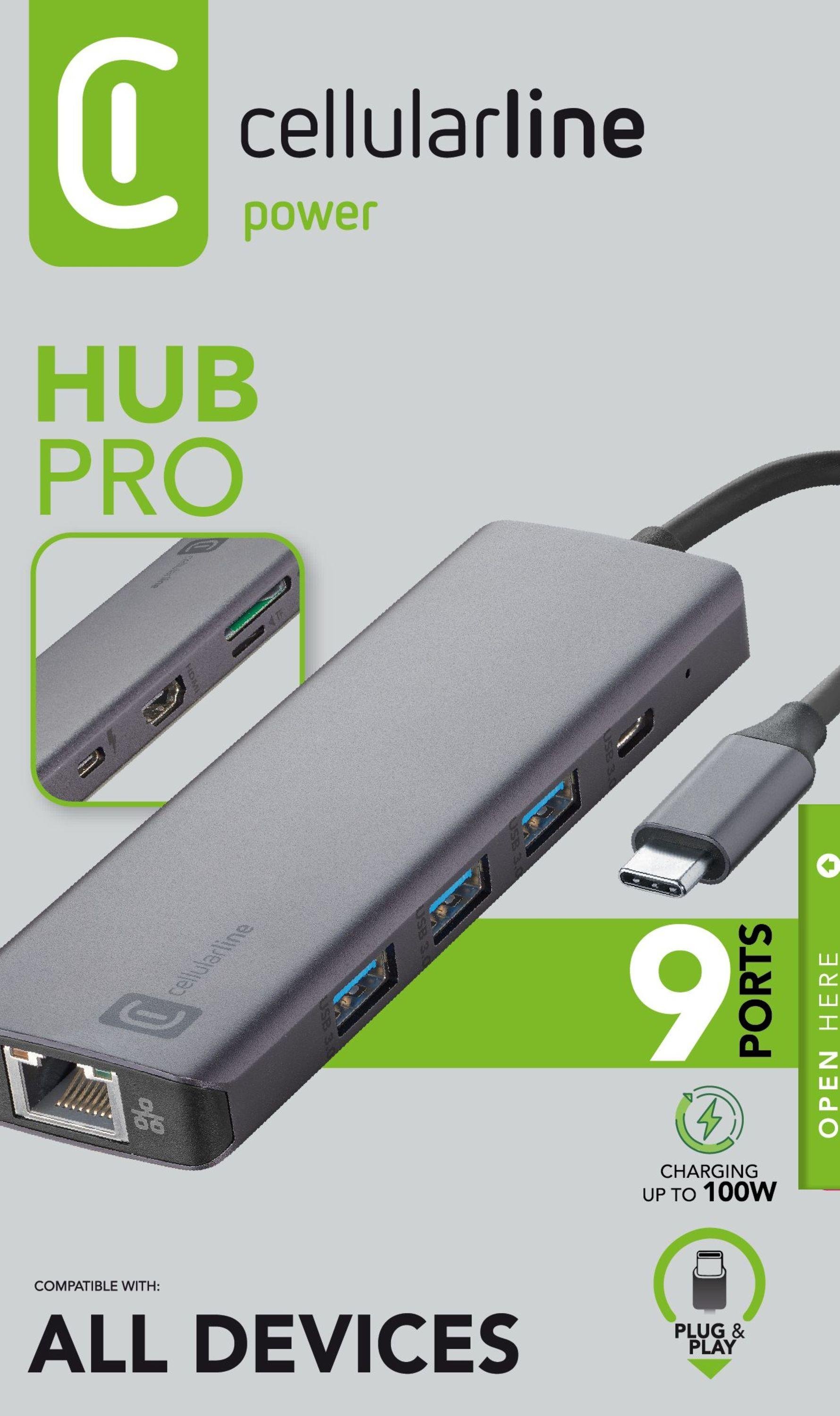 9 Port HUB PRO Black (61180)