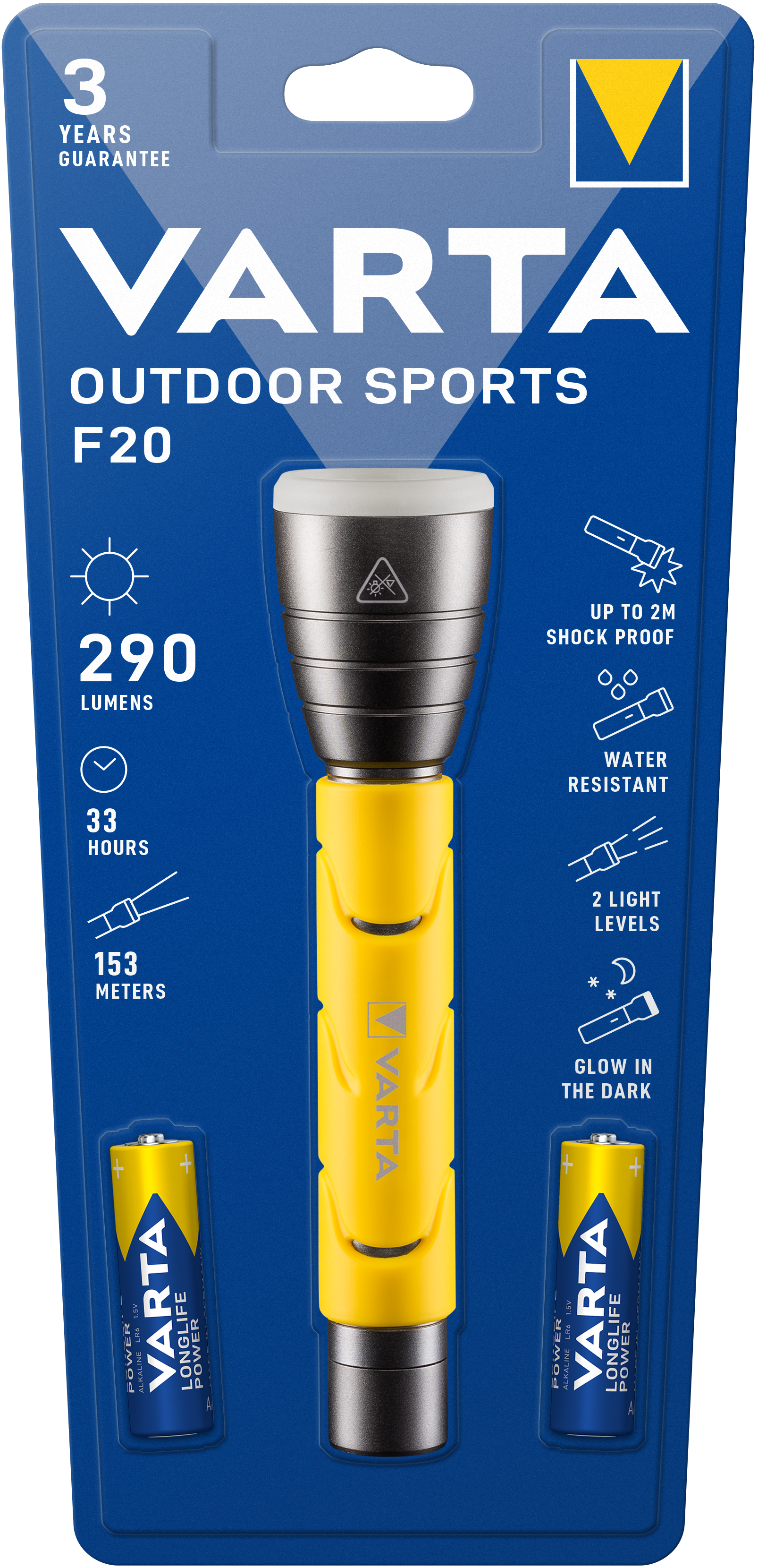 Outdoor Sports F20 gelb Taschenlampe