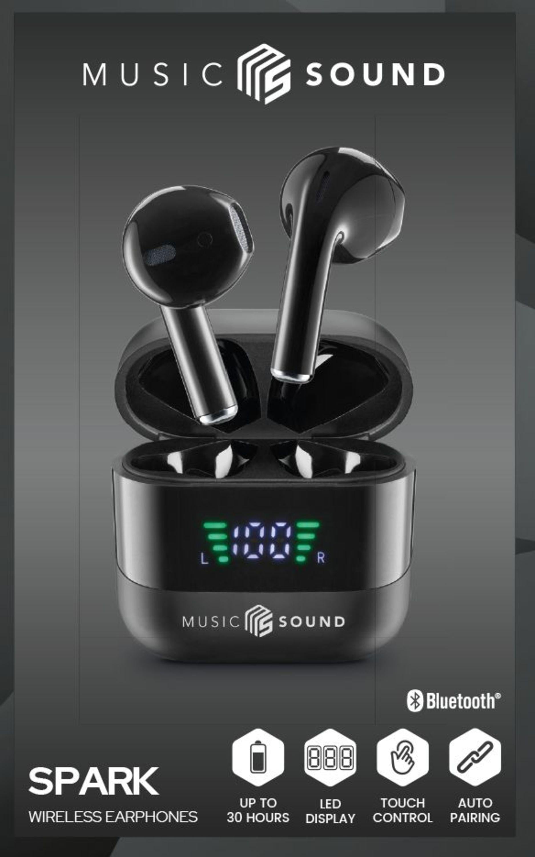 Music & Sound Bluetooth Earphones Spark Black (61056) In-Ear Kopfhörer