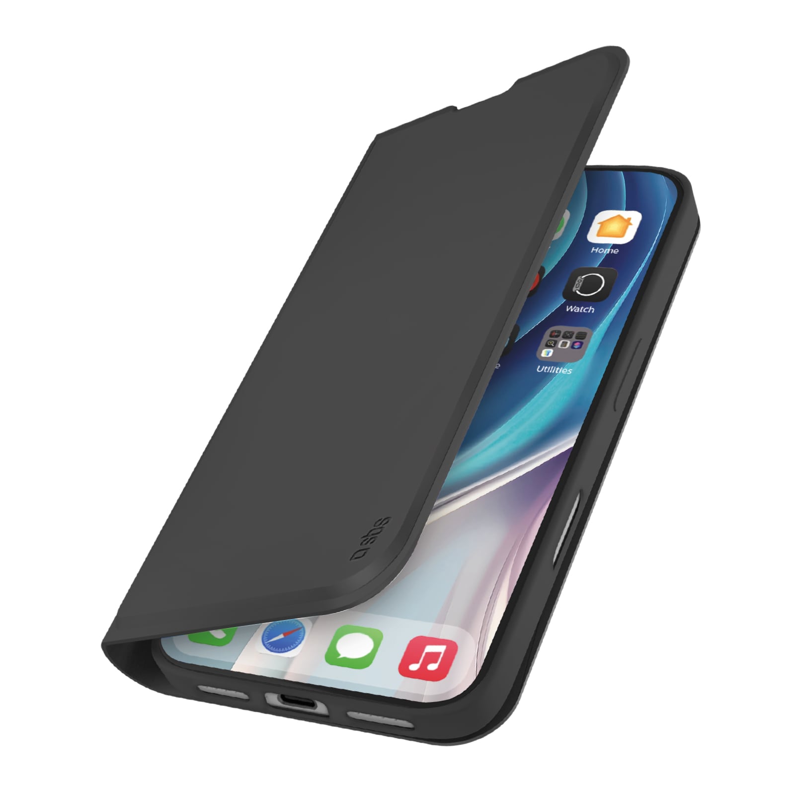Klapphülle mit Ständer für das iPhone 17 Pro, Schwarz