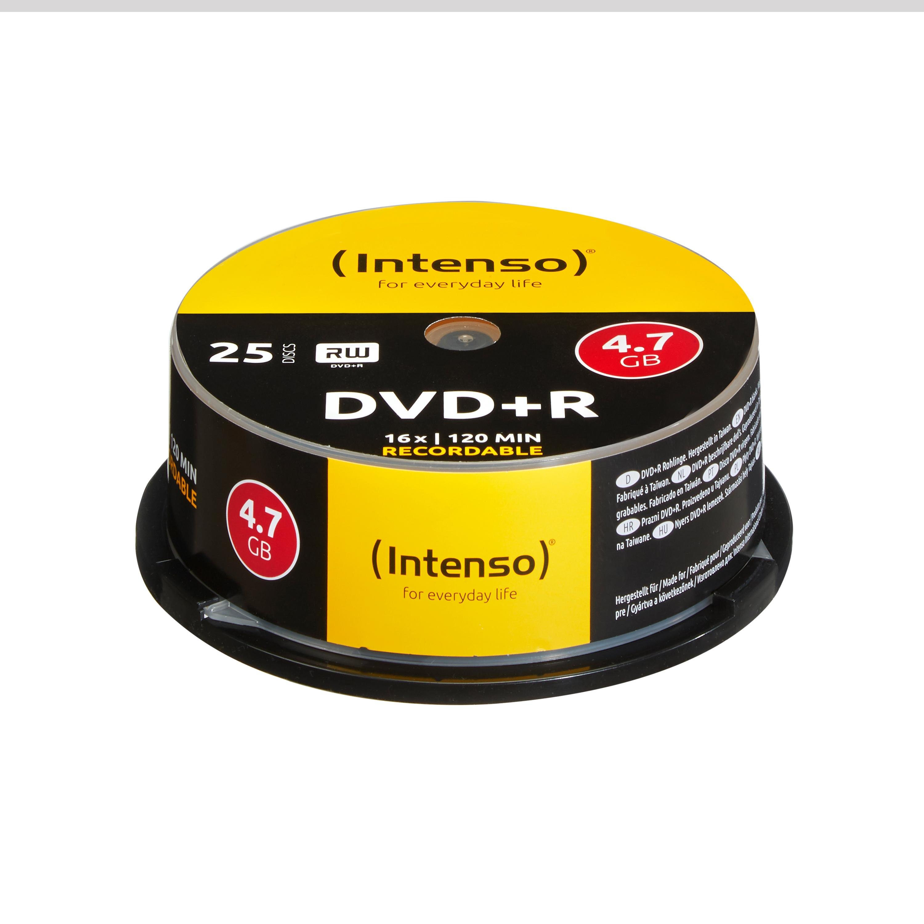 DVD+R 4,7GB, 16X, 25er Spindel DVD-Rohlinge