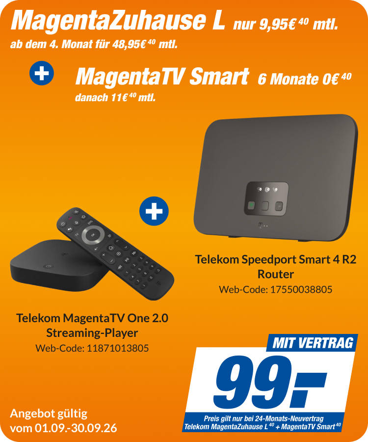 Magenta Zuhause L mit Magenta TV mit Speedport & Magenta TVOne