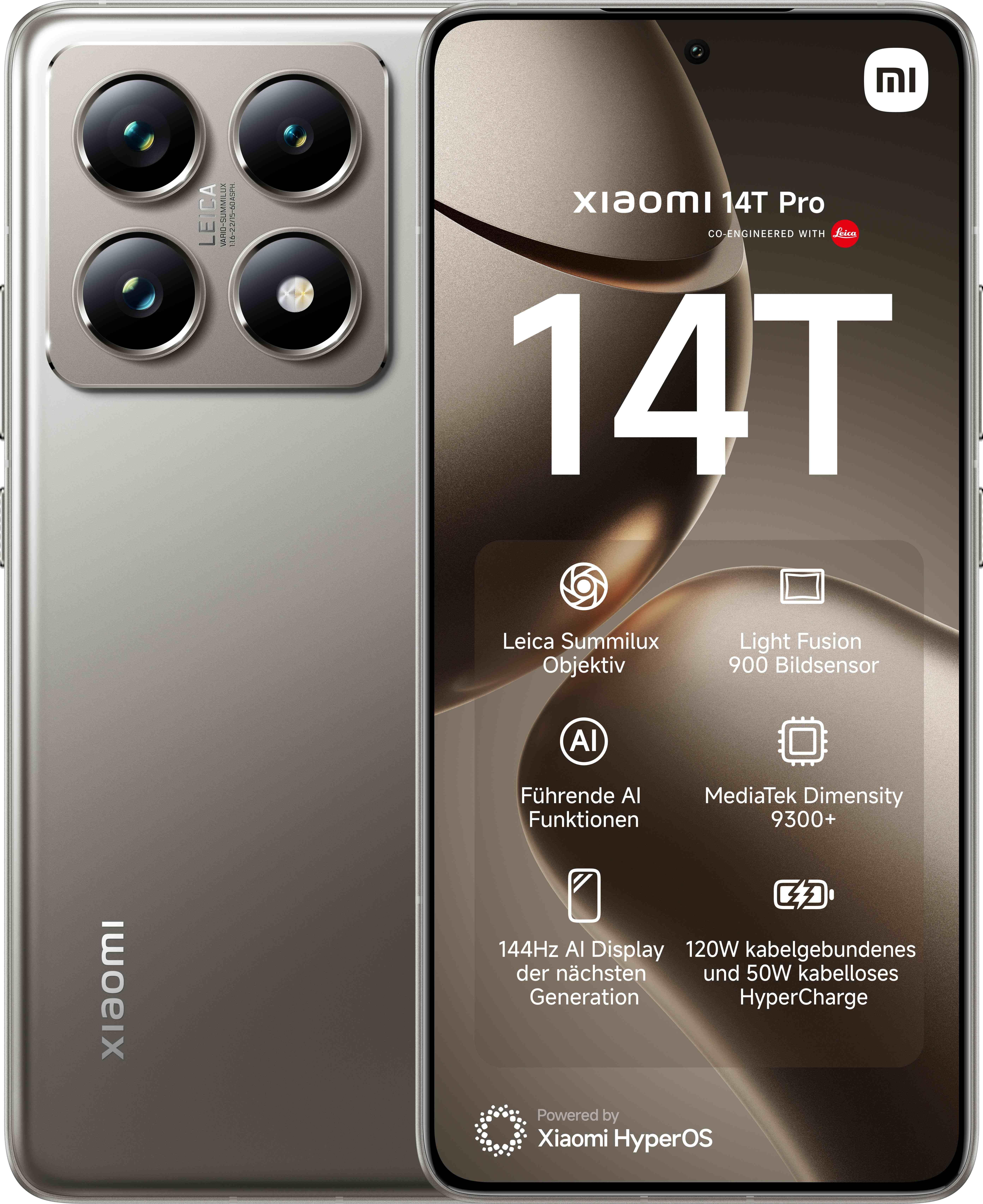 14T Pro 5G 12GB + 512GB Titan Gray Smartphone