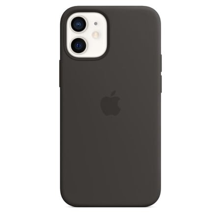 iPhone 12 mini Silikon Case mit MagSafe - Schwarz Handyhülle