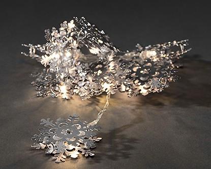 LED Dekolichterkette silberfarben