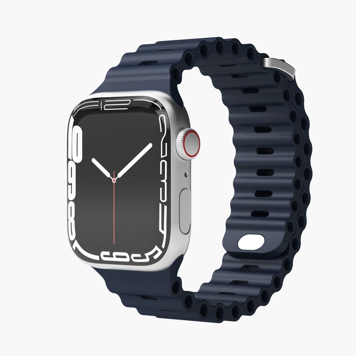 Watch Straps Wave Band 2 - Armband für Apple Watch, 40mm + 41mm + 42mm, Navy