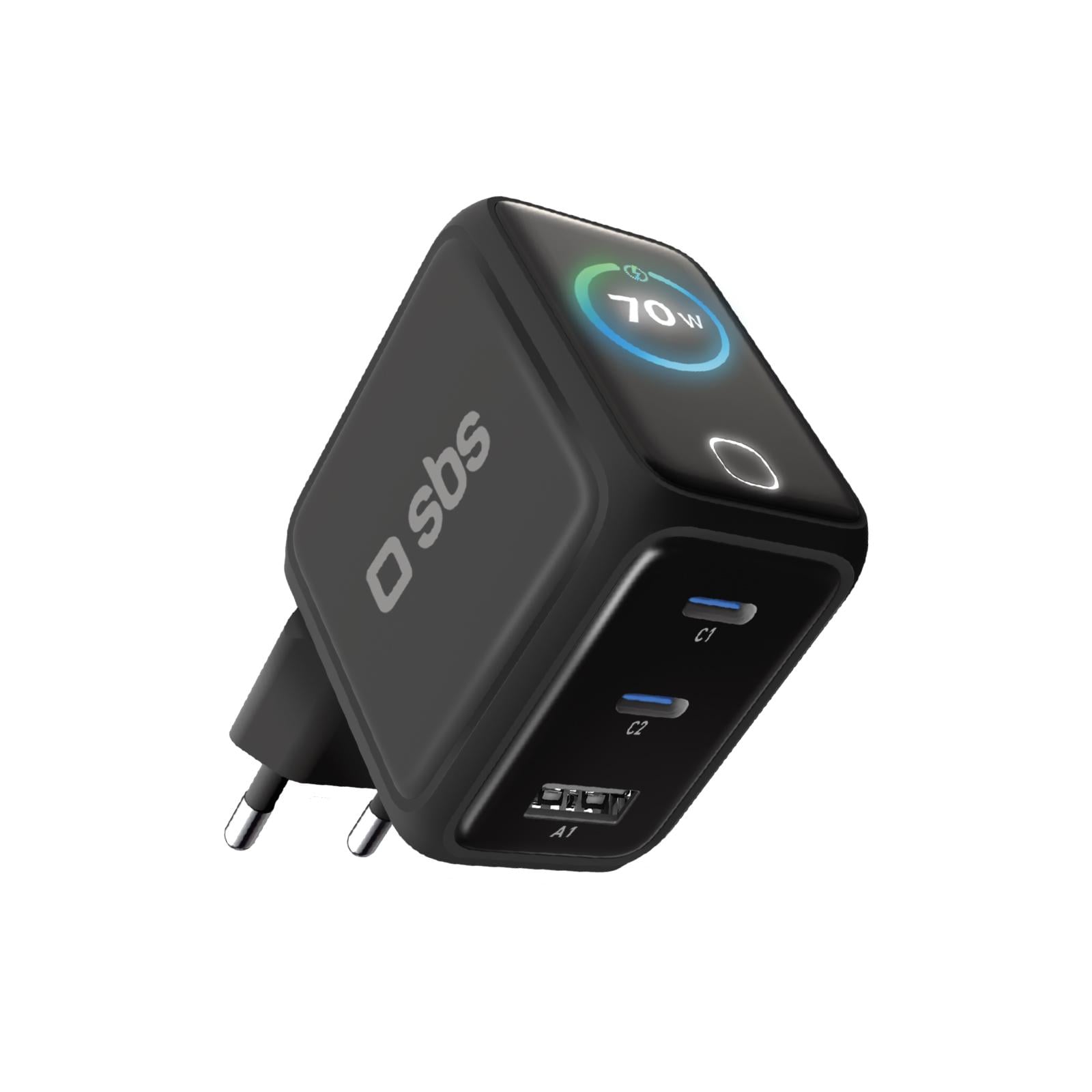 70W USB-C Smaert-Ladegerät mit TFT-Display und Power Control 2.0