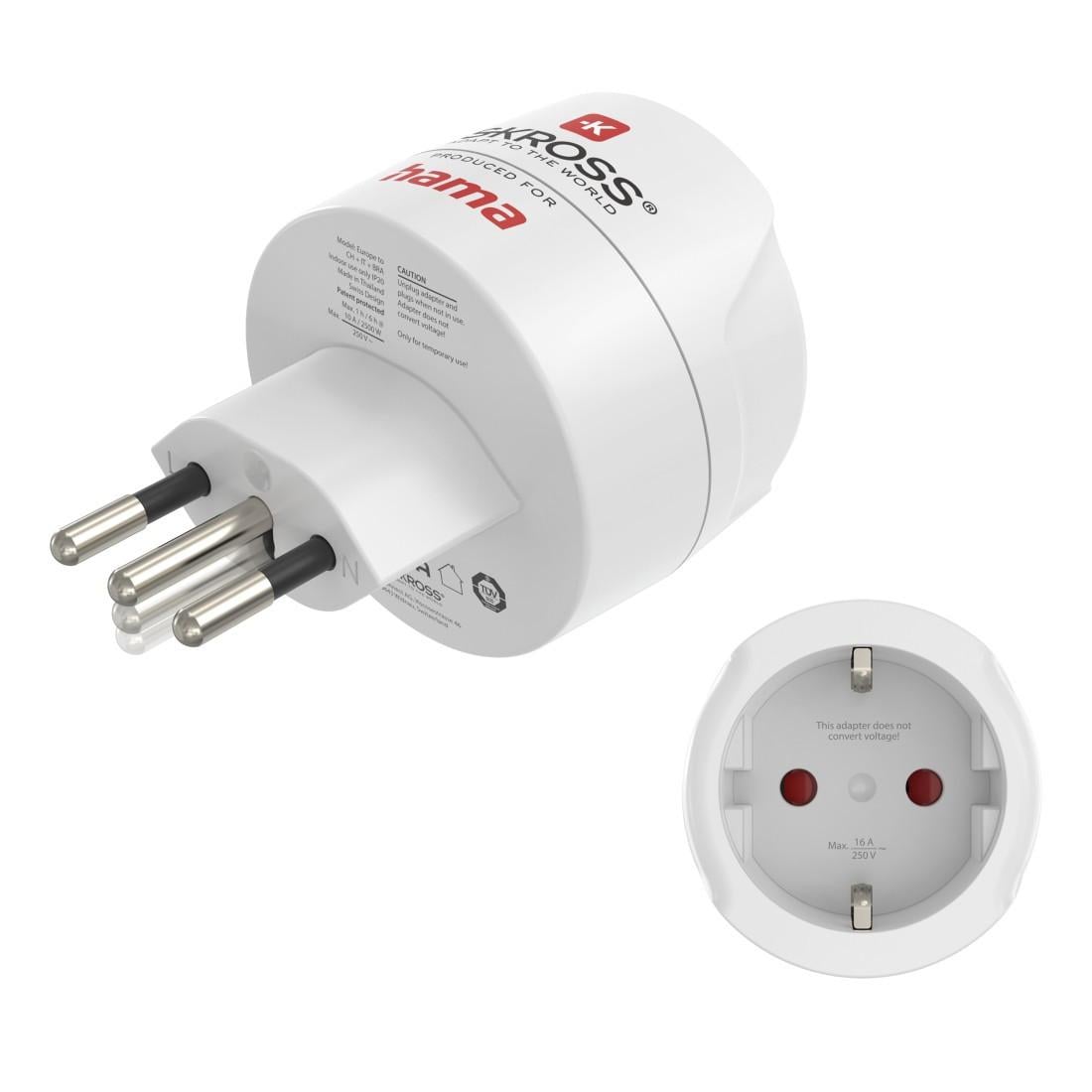 Reiseadapter Reiseadapter Typ J, L, N, 3-polig, für die Schweiz, Italien und Brasilien (00223487)