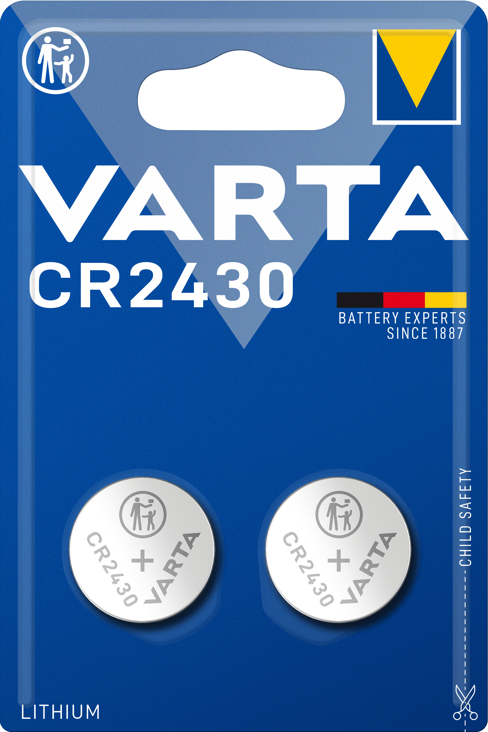 LITHIUM Coin CR2430, 2er Blister Batterie