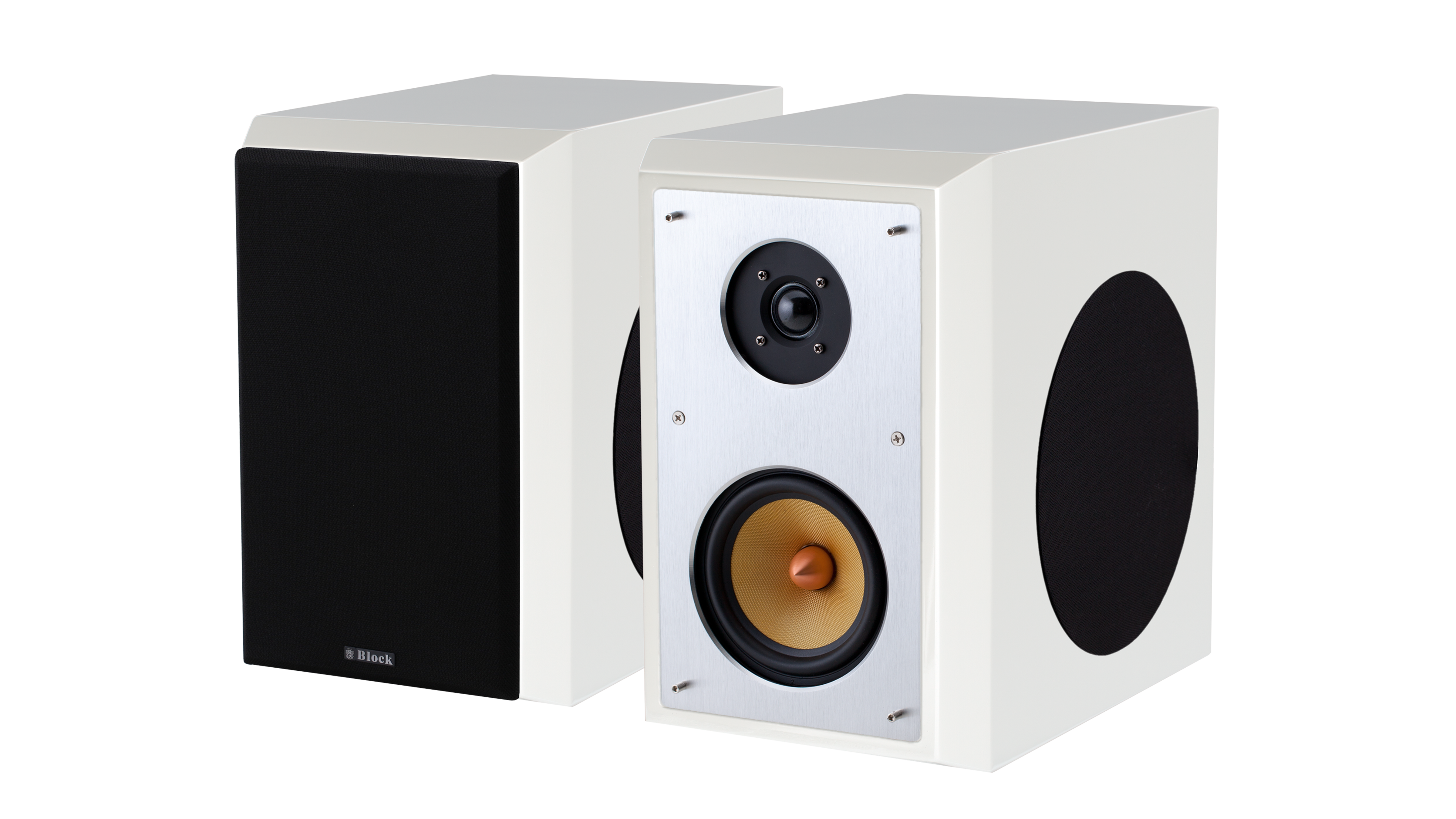 S-100 weiß Klavierlackfinish Lautsprecher