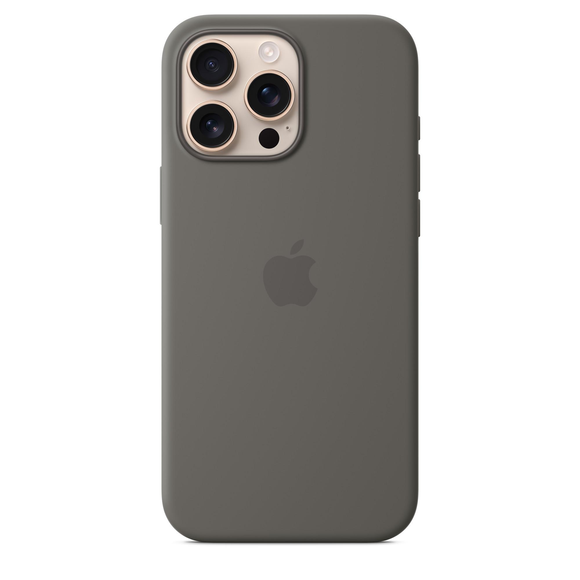 iPhone 16 Pro Max Silikon Case mit MagSafe - Steingrau