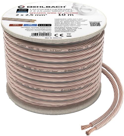 Lautsprecherkabel 2x2,5mm², glasklar, 10m SB