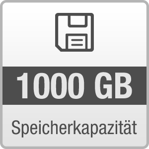 Festplattenkapazität 1000 GB