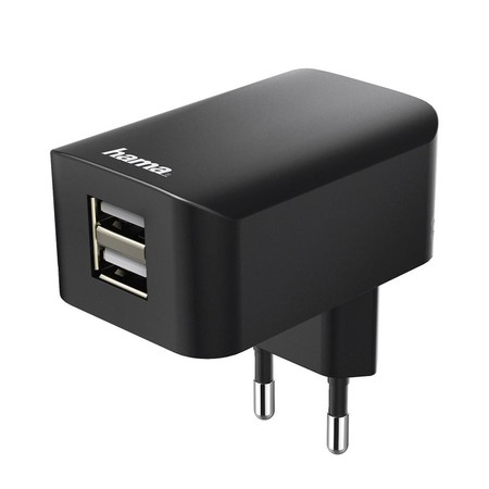 Ladegerät, 2-fach USB, 3.1 A, Schwarz (181512)