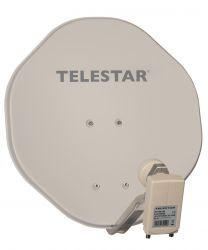 AluRapid 45 beige Satellitenschüssel 45 cm mit Twin LNB