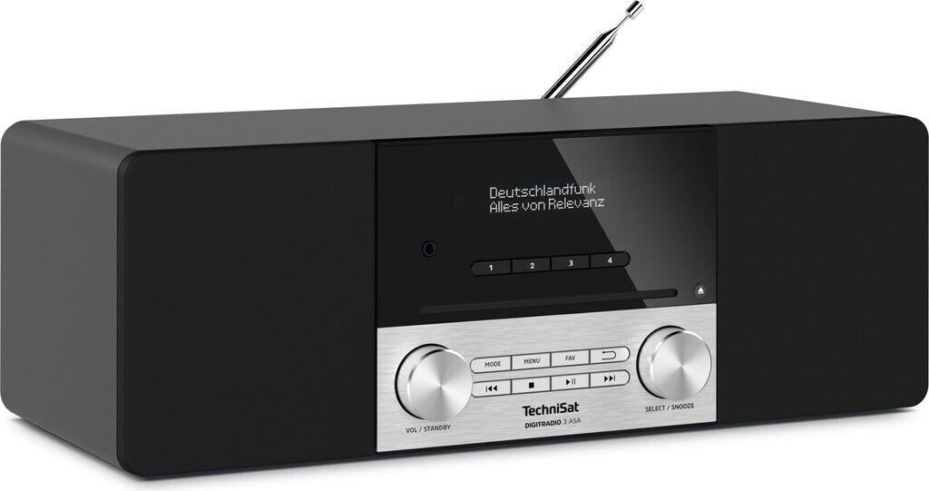 DIGITRADIO 3 ASA, Schwarz/Silber DAB+ Radio mit CD Player