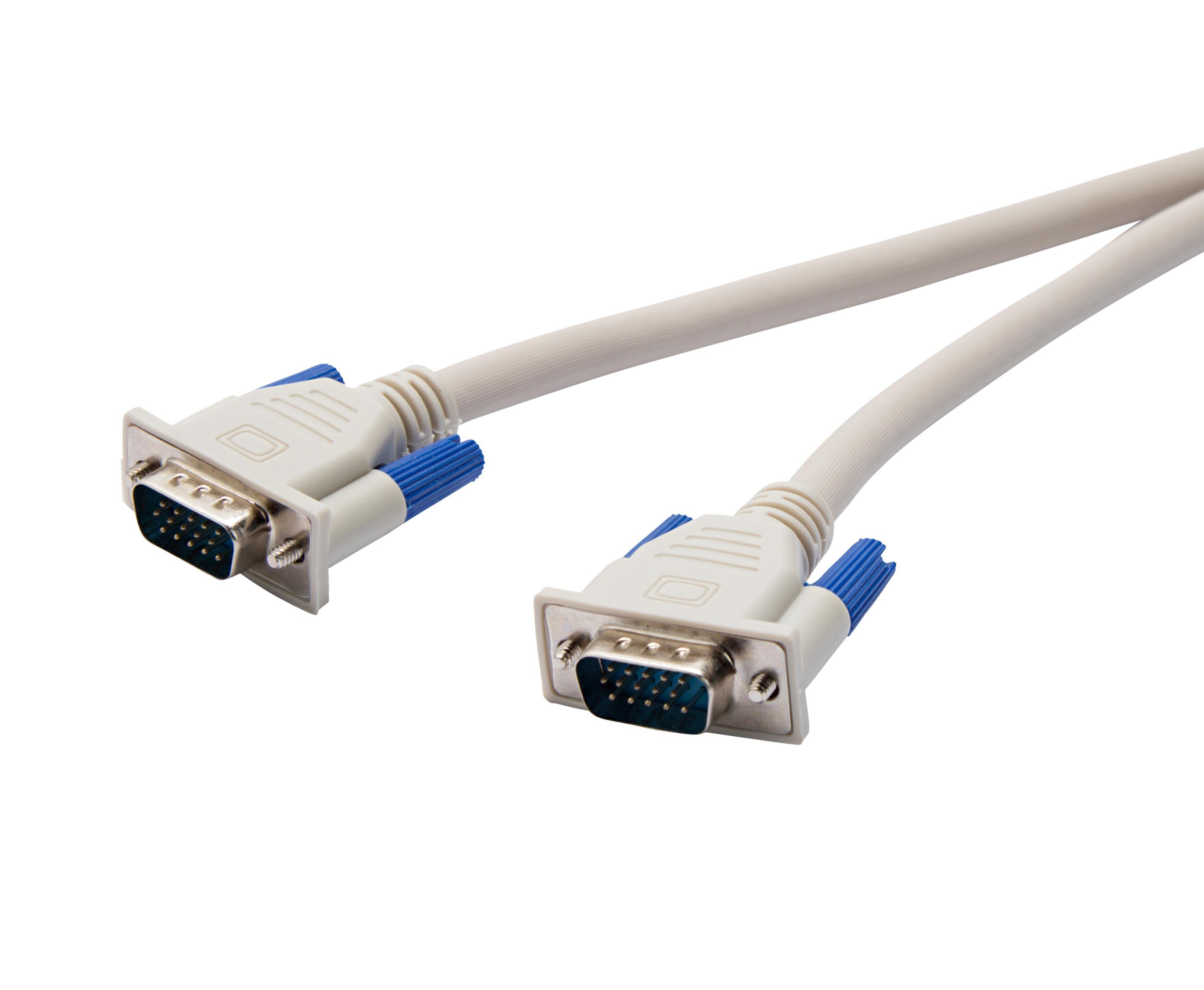 Monitor Anschlusskabel, SVGA Kabel, 15 pol. HD Stecker - 15 pol. HD Stecker, 5m (45525)