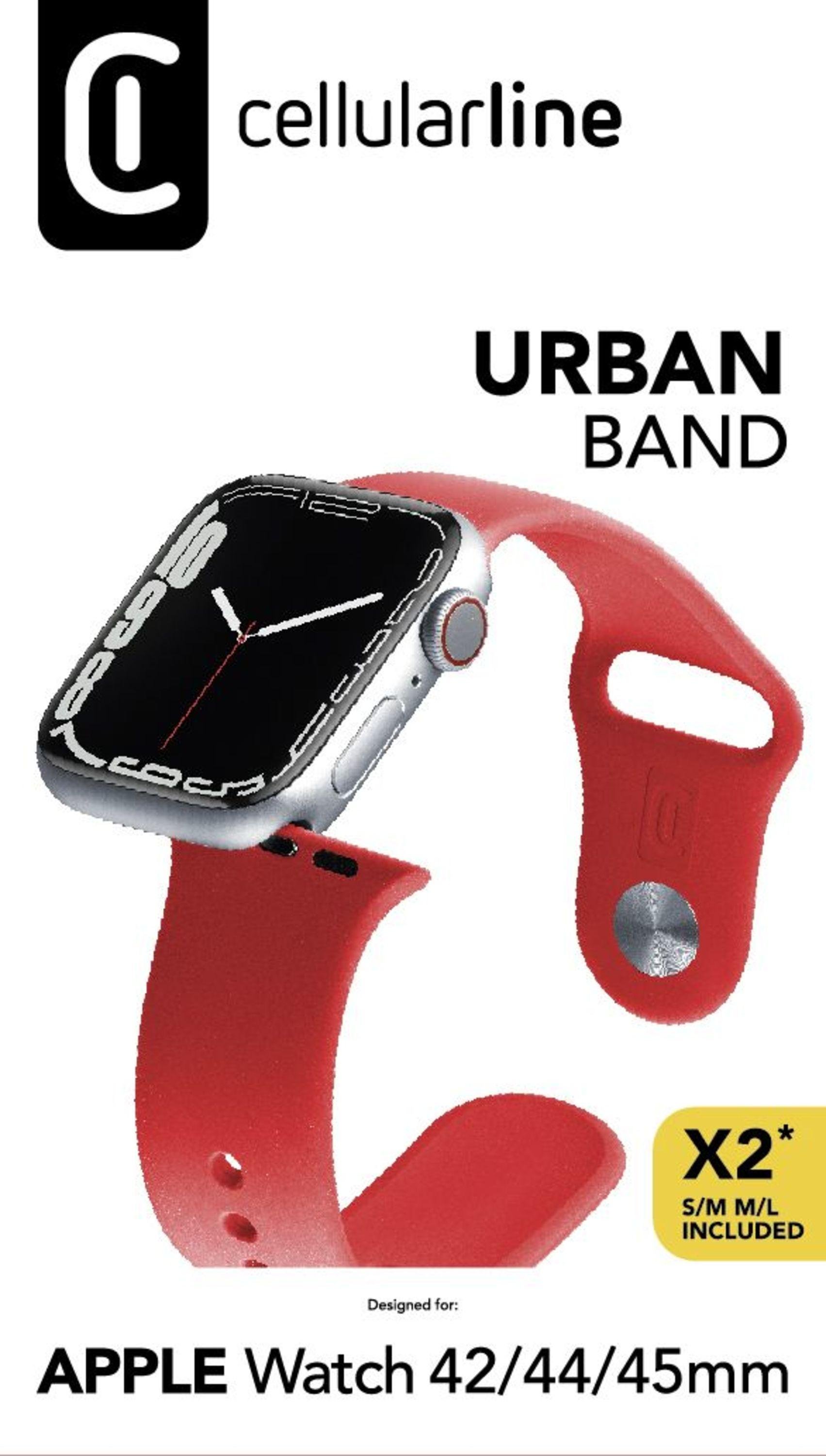 Urban Band für Apple Watch (Serie 1/ 2/ 3) 44/ 45/ 46/ 49mm Silicon Red (61121)