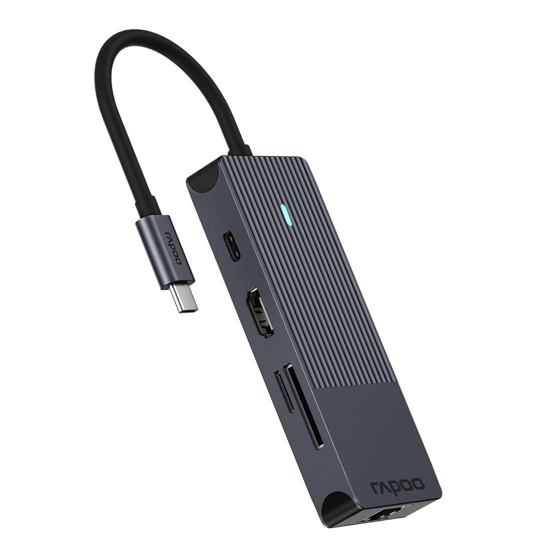 "USB-C Multiport Adapter ""UCM-2004"", 8in1, Grau (00217691)"