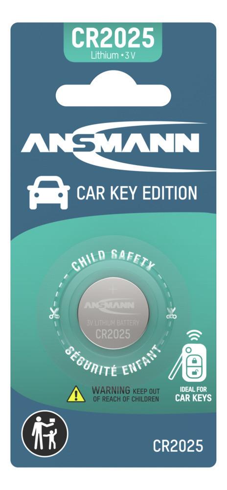 CR2025 - Car key Lithium Knopfzelle 1er Blister Batterien