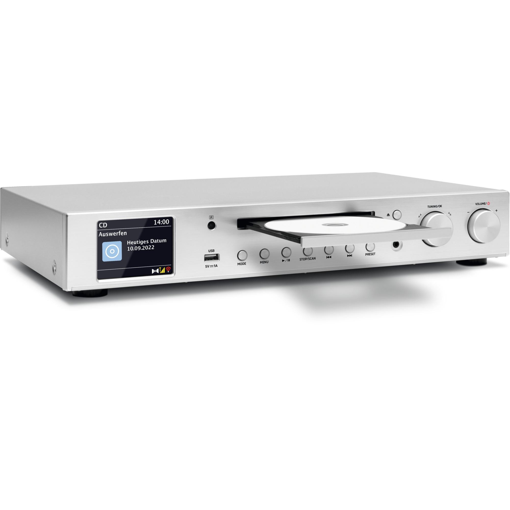 DIGITRADIO 143 CD (V3), Silber HiFi-CD-Receiver