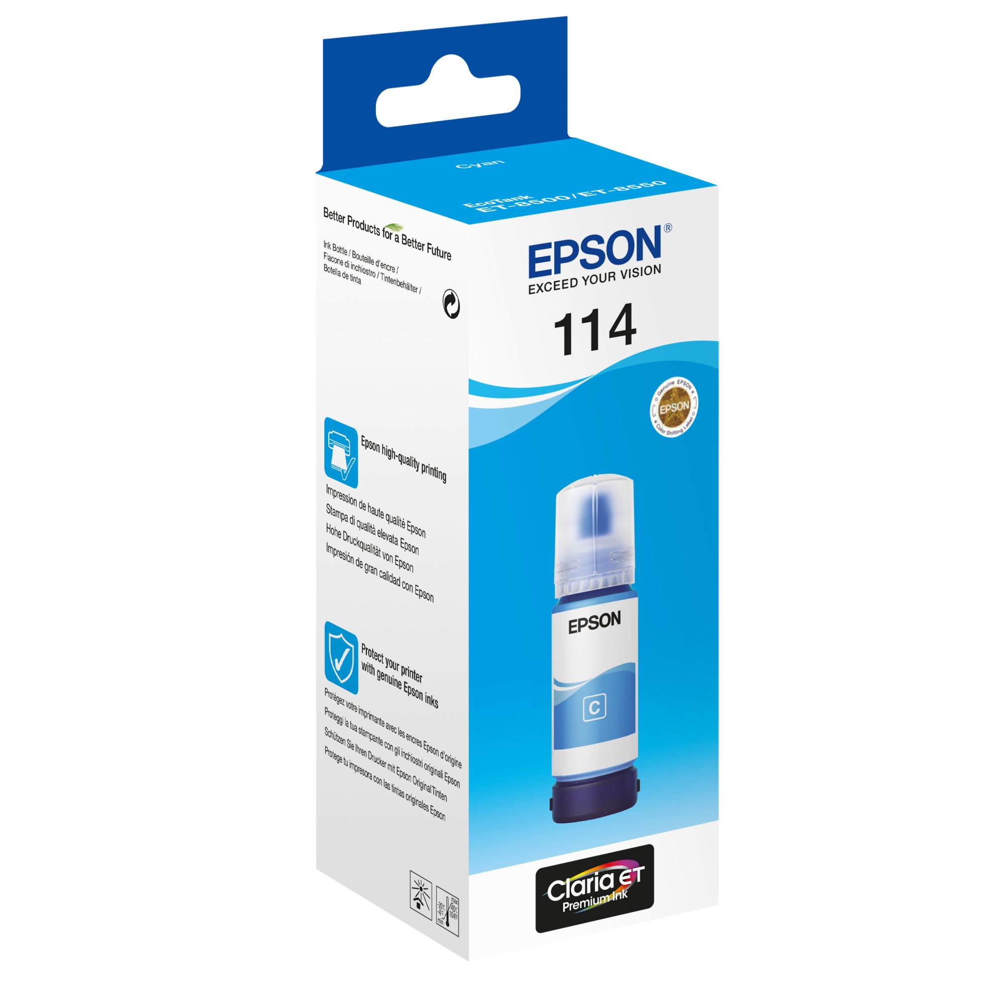 114 EcoTank Cyan Tintenflasche (C13T07B240)