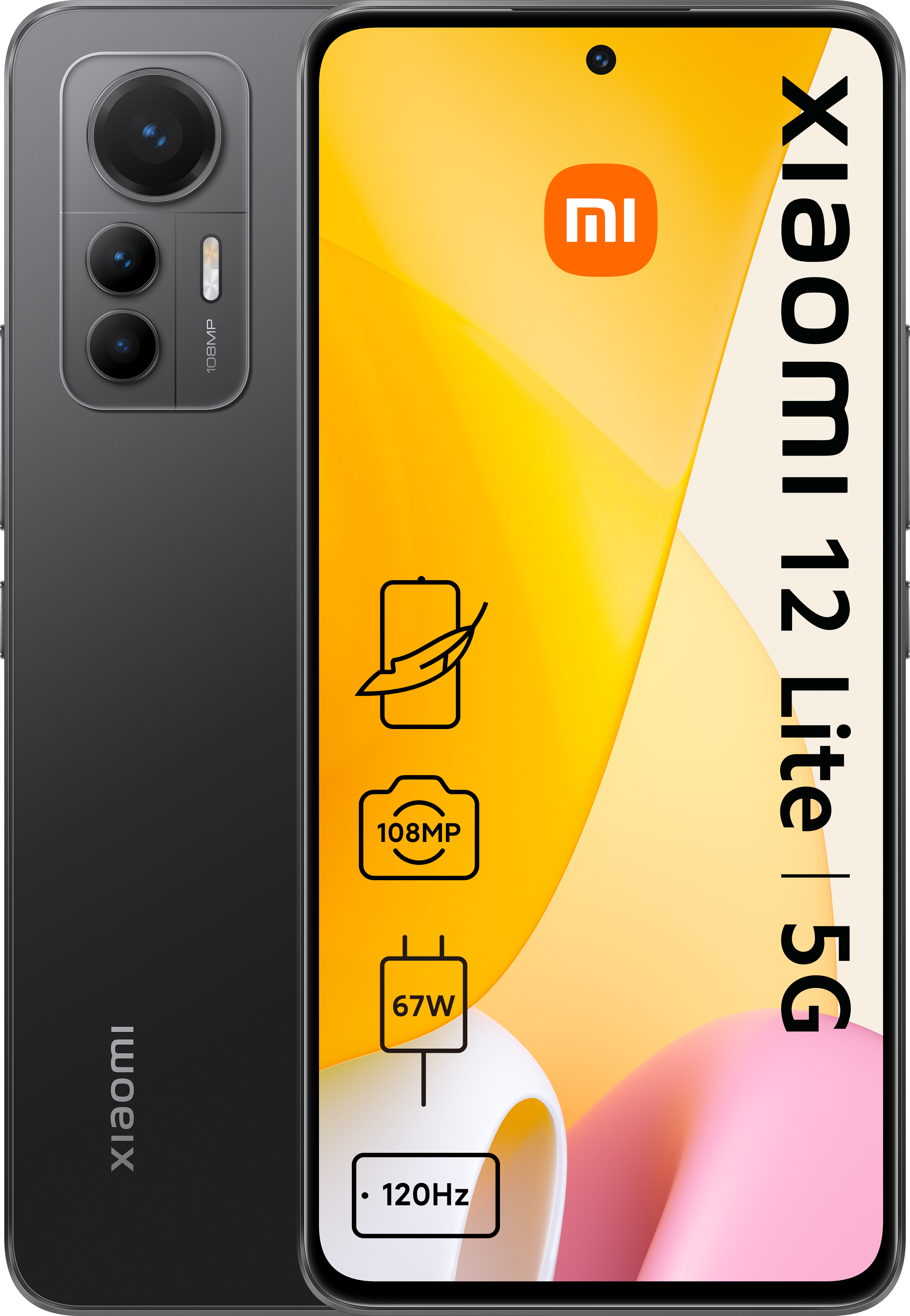 12 Lite 8GB + 128GB 5G Black Smartphone