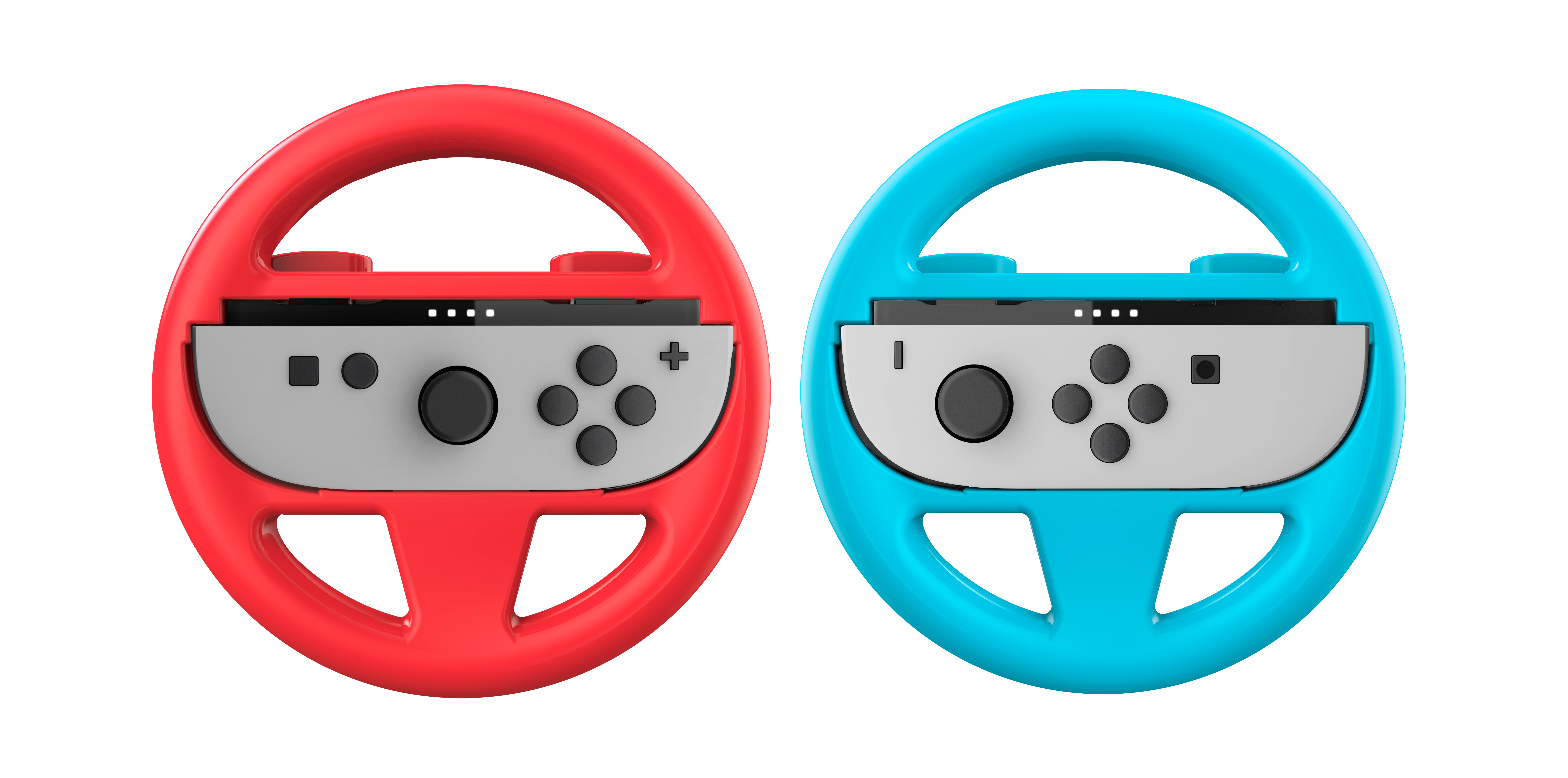 Set mit zwei Lenkrädern für Joy-Cons, der Nintendo Switch 2 Konsole