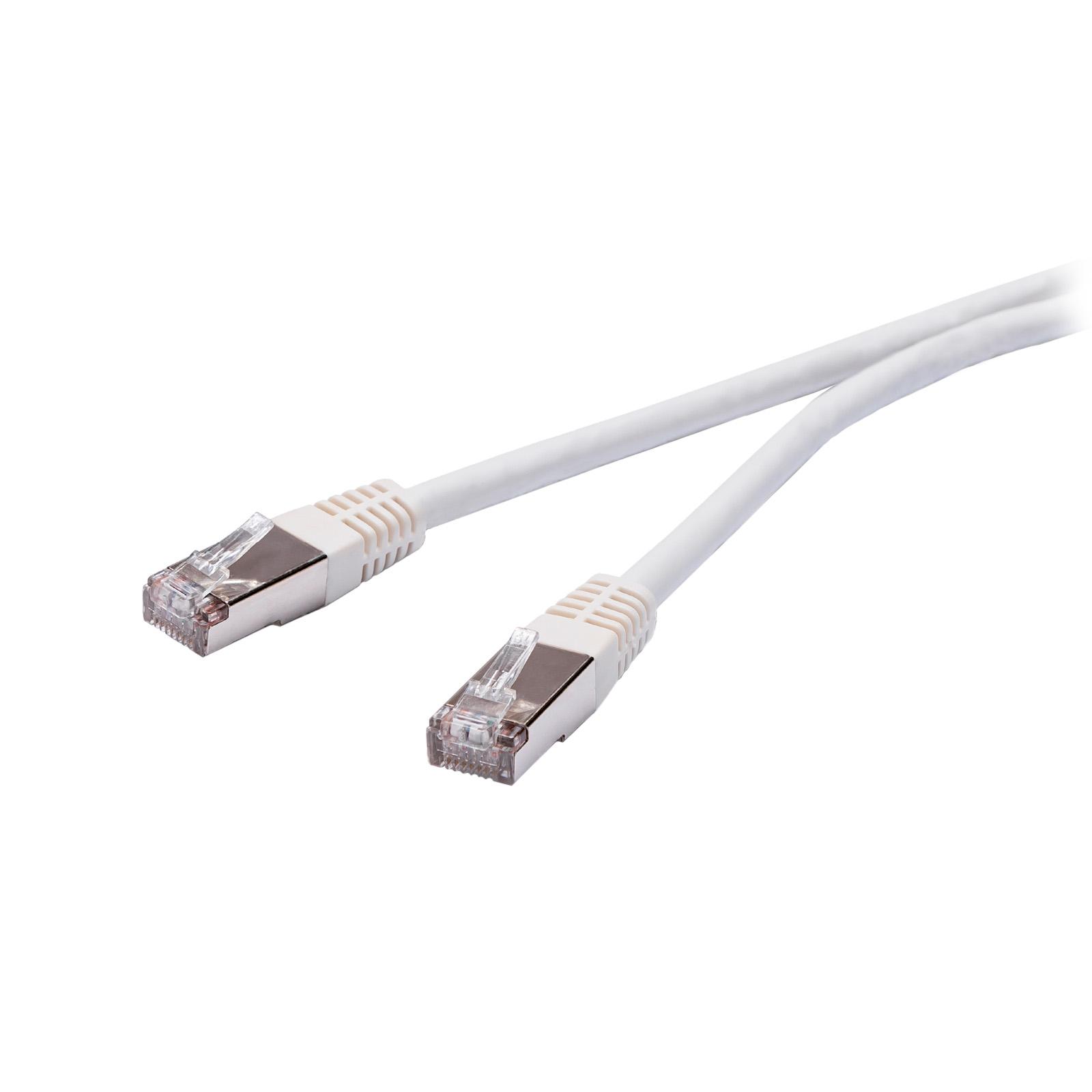 Cat 5e Netzwerkkabel, 0,25m, weiß, RJ45-Stecker