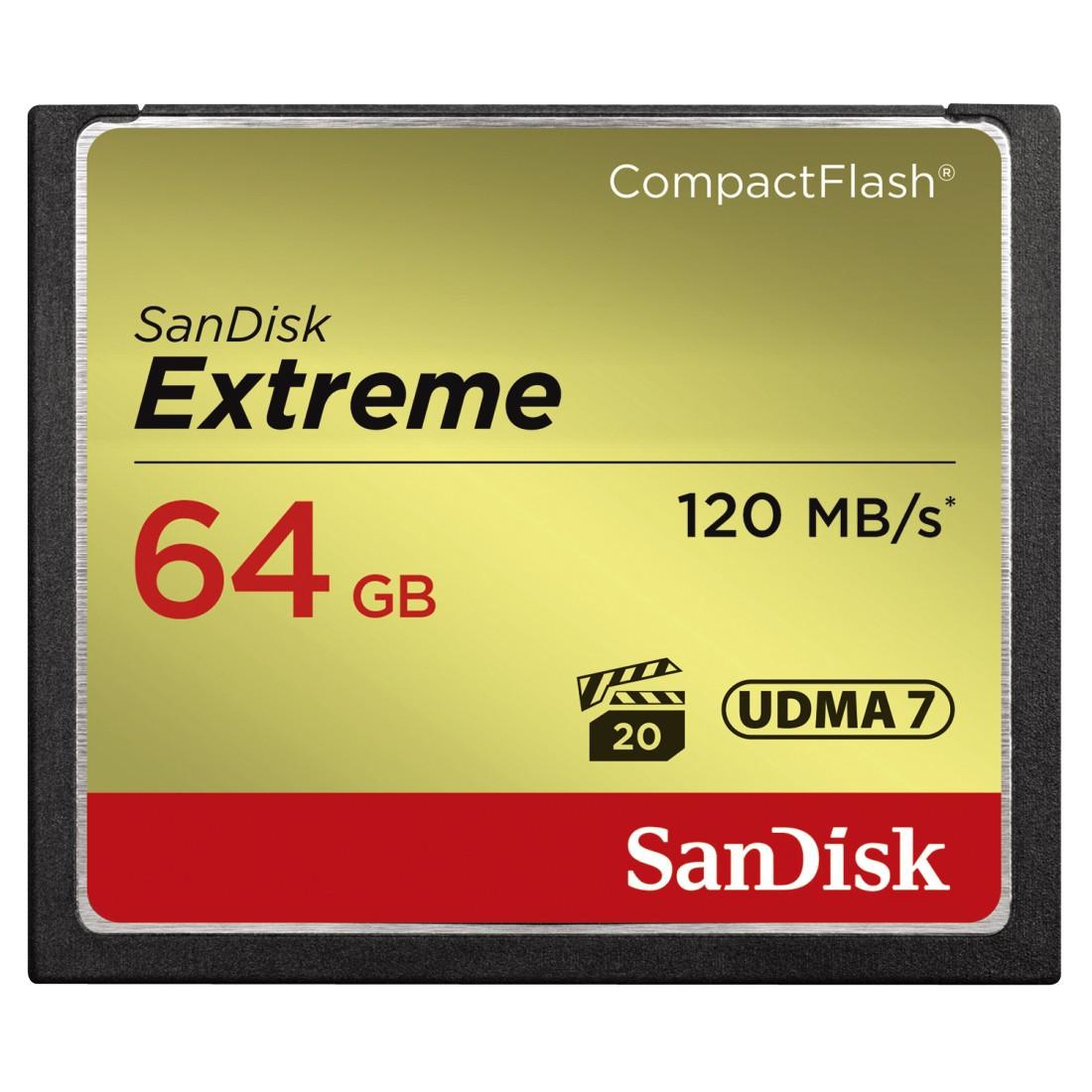 CF Extreme 64 GB, 120 MB/s lesen, 85 MB/s schreiben (00124094)