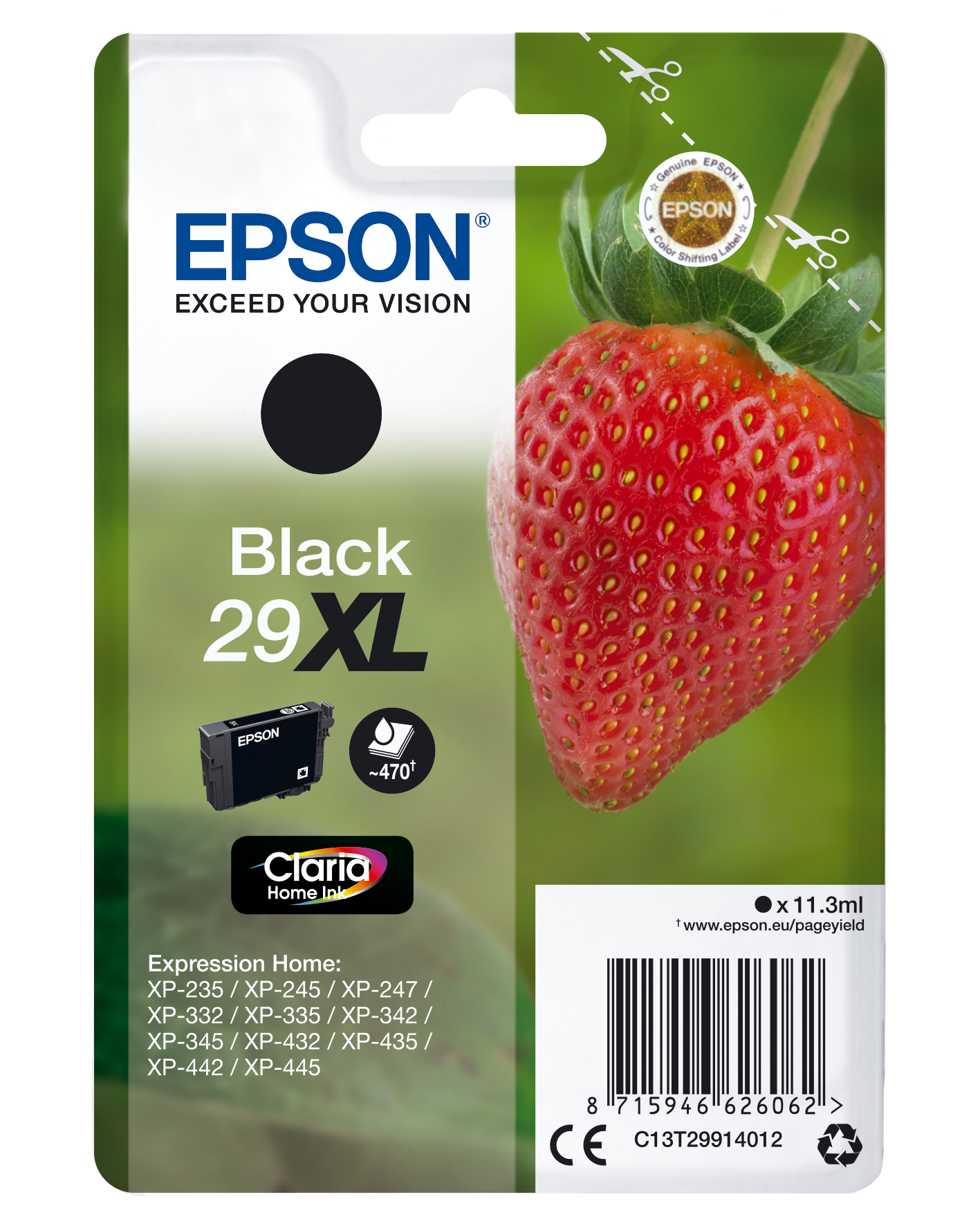 C13T29944012 Erdbeere XL schwarz Druckerpatrone