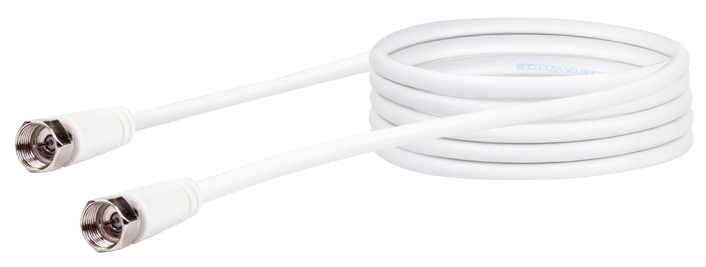 SAT Anschlusskabel (90 dB) KVCHQ30 - F-Stecker, 3m, weiß