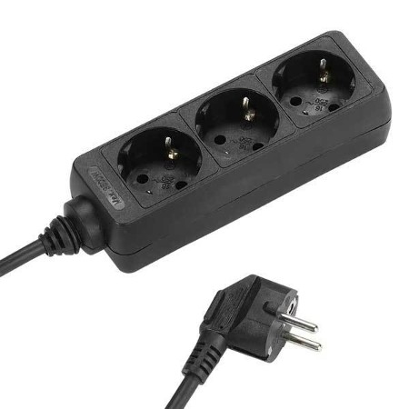 34433 3er Steckdosenleiste schwarz