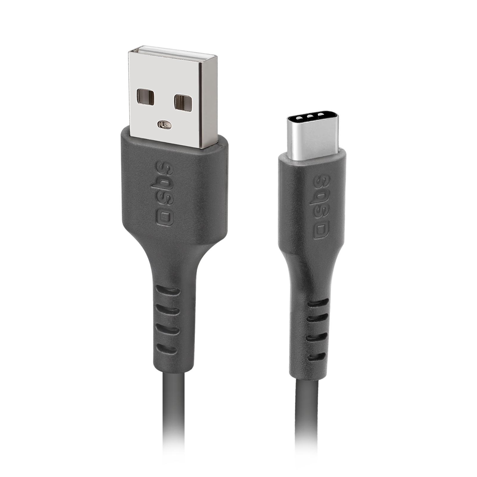 Datenübertragungs- und Ladekabel Typ C - USB 2.0, Schwarz