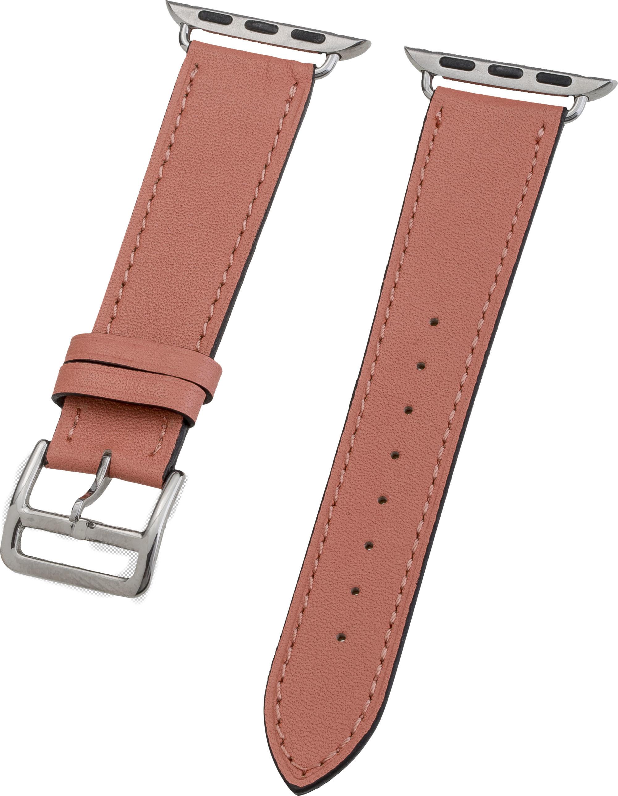 Watch Band für Apple Watch 41/40mm (Series 4-9), 38mm (Series 1-3) Leather Orange (17265)