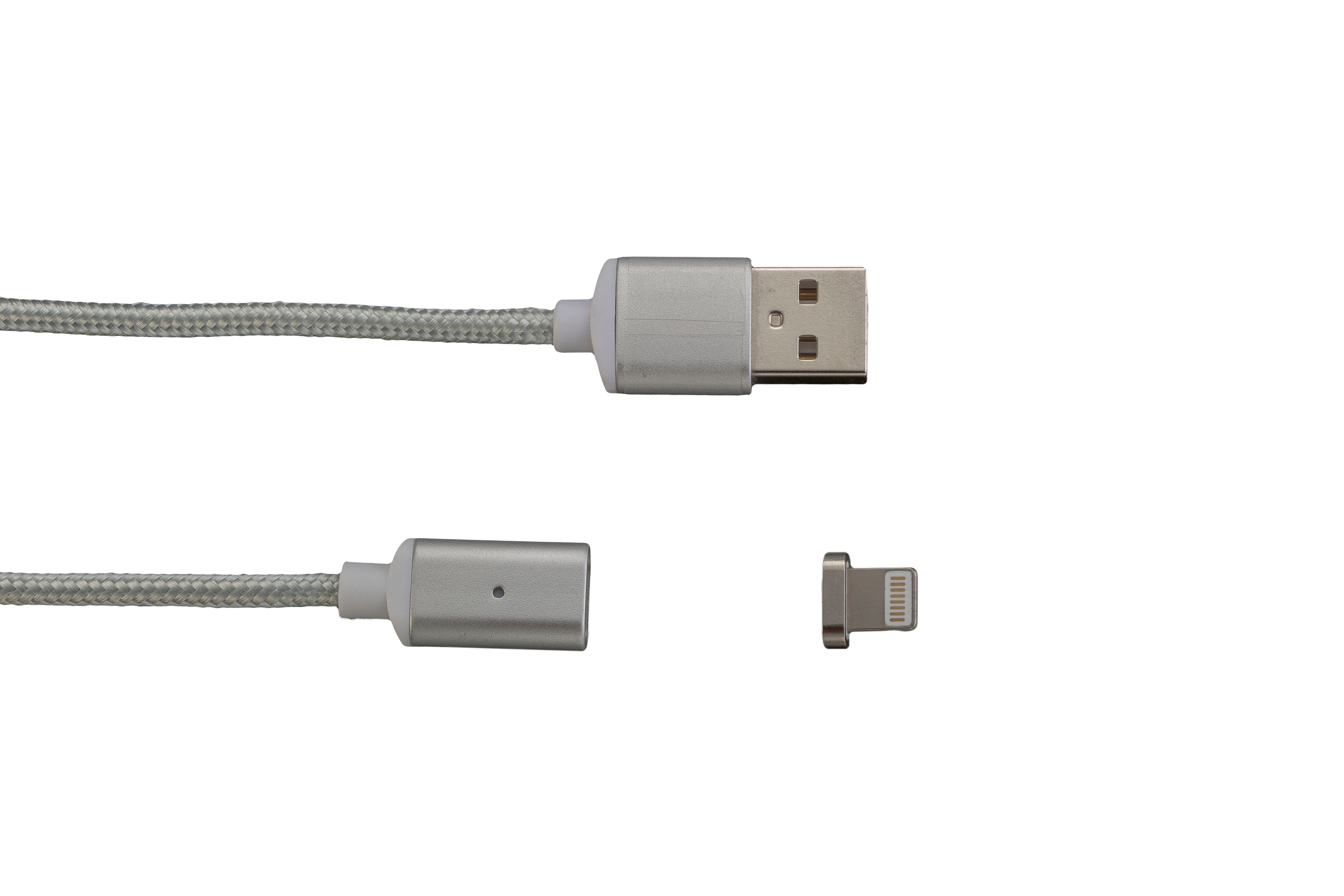 Magnetkabel Lightning Silberweiss
