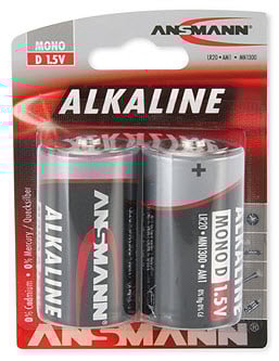 Alkaline Mono D, 2er Blister Batterie