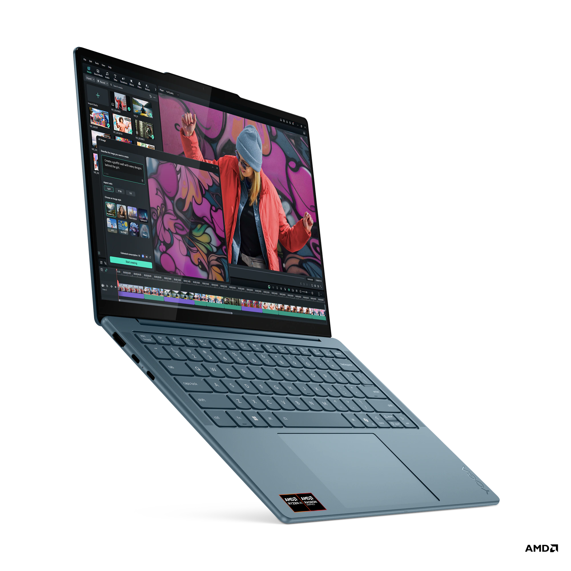 Yoga Slim 7 14AKP10, 14 Zoll, Copilot+ PC, WUXGA, OLED, Ryzen AI 5 340, 16GB, 512GB, Radeon 840M