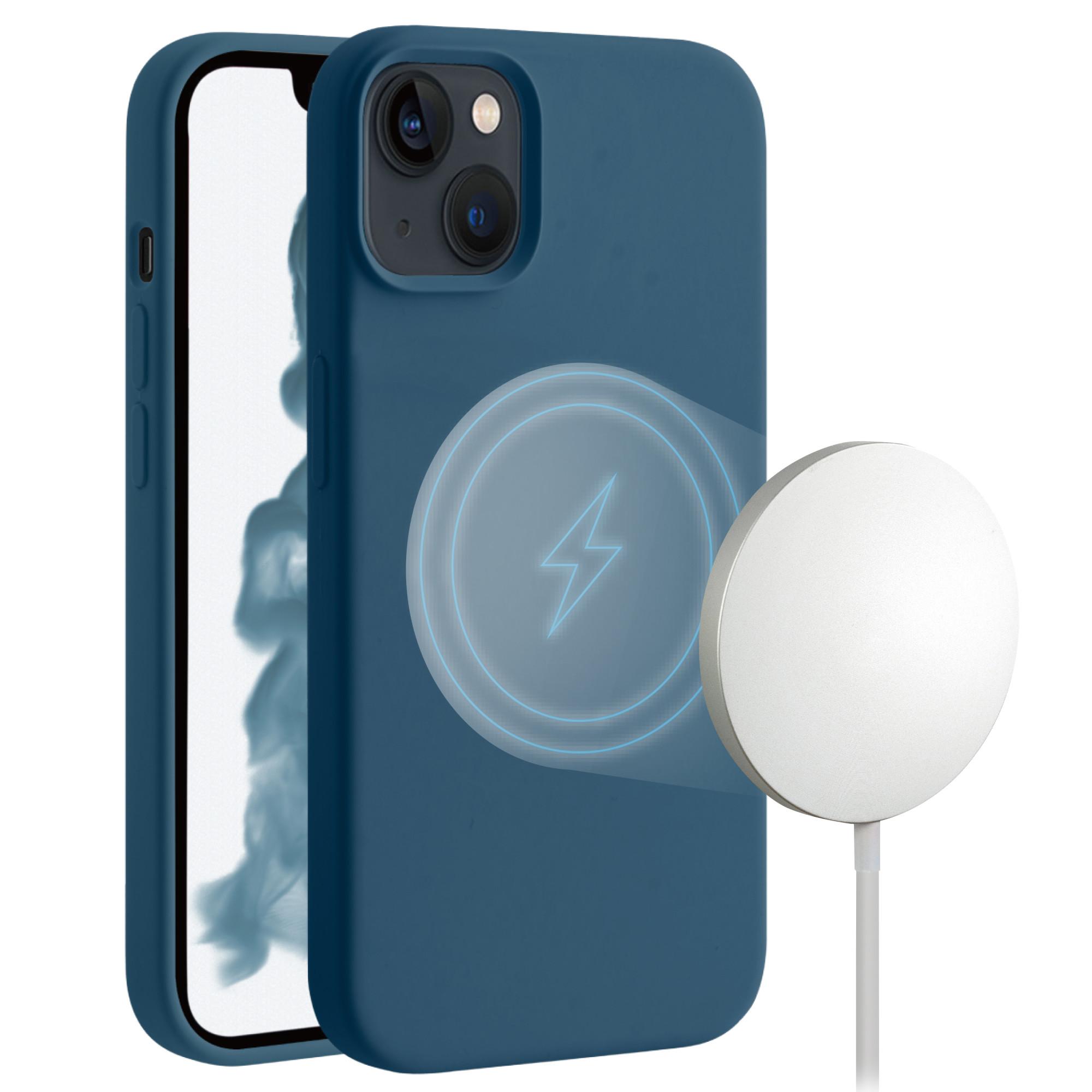 Mag Hype Cover für iPhone 14, Magnetic Wireless Charging Support blau (63447)